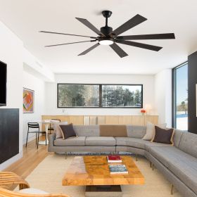 72" Walnut LED Ceiling Fan Light with 8 Wooden Blades, Remote Control, Adjustable Color Temperature for Living Room, Bedroom 72" Walnut LED Ceiling Fan Light with 8 Wooden Blades, Remote Control, Adjustable Color Temperature for Living Room, Bedroom
